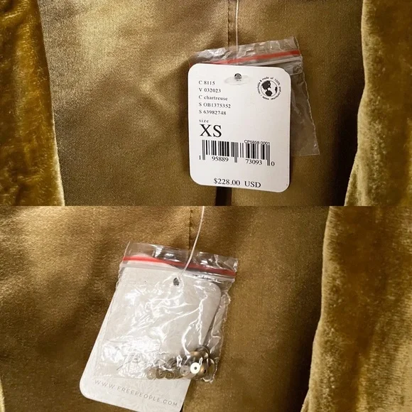 NWT Free People Starlight Velvet Jacket - Picture 8 of 14